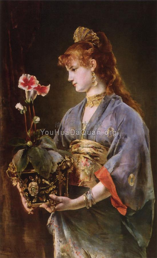 Portrait of a Woman - 阿尔弗雷德·史蒂文斯